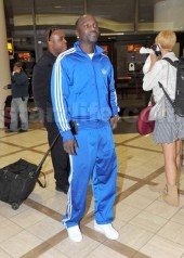 Akon Arrives at LAX
