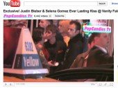 Justin Bieber & Selena Gomez Kissing Video From PopCandies TV