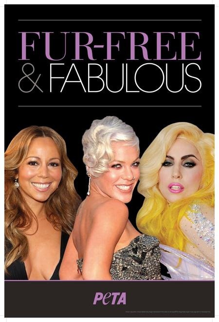 Mariah Carey, Pink, and Lady Gaga Join Peta For Anti-Fur Billboard