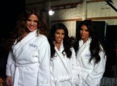 Kardashian Sisters On Set At Sears