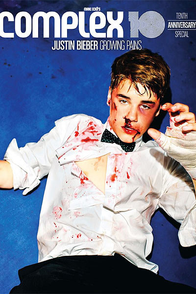 Busted Up Beiber Covers Complex Magazine