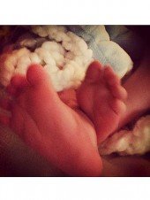 Hilary Duff Shows Of Baby Luca’s Feet