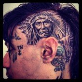 Trace Cyrus Debuts Native American Scalp Ink