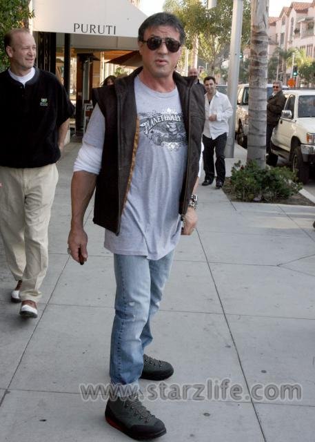 Sylvester Stallone!  ‘Roids are bad!