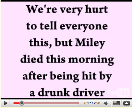 Mileys First Death Hoax.