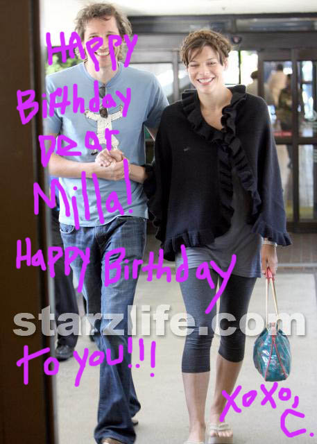 Happy Birthday Milla Jovovich.
