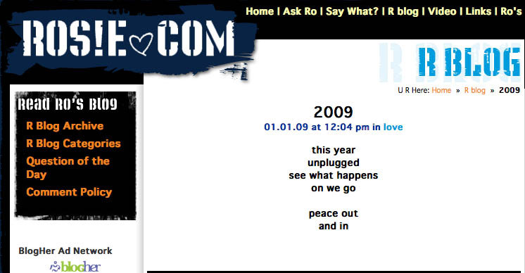 Rosies Blog is Dunzo in 09. rosie Celebs Photo Rosies Blog is Dunzo in 09.