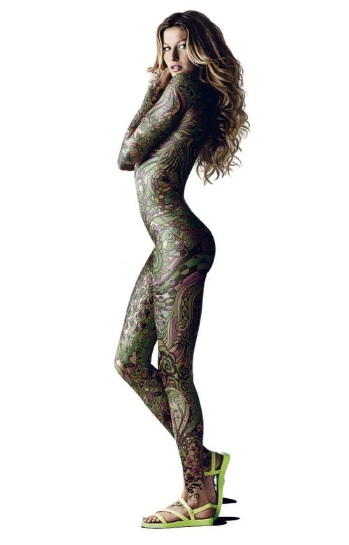 Gisele Gets Tattooed for New Photoshoot giselenude61094 Celebs Photo Gisele Gets Tattooed for New Photoshoot