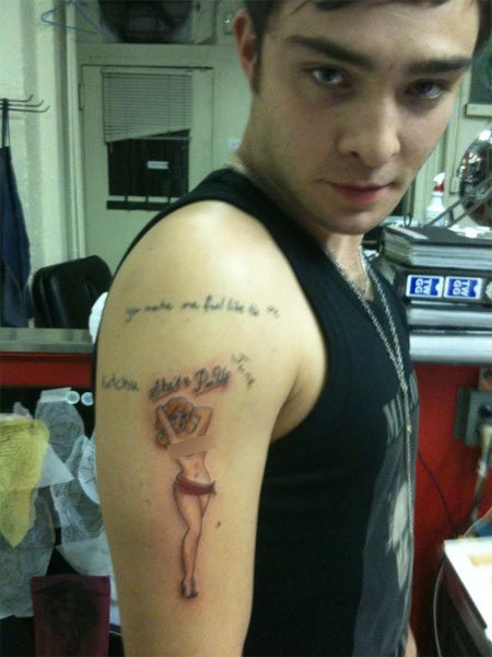 Ed Westwicks New Tats... Well, At Least Its Not a Tribal Armband