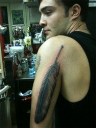 Ed Westwick: Ed Westwick’s New Tats… Well, At Least It’s Not a Tribal Armband