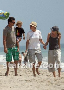 Gavin Rossdale and Kingston Rossdale spot Ellen DeGeneres and Portia di Rossi